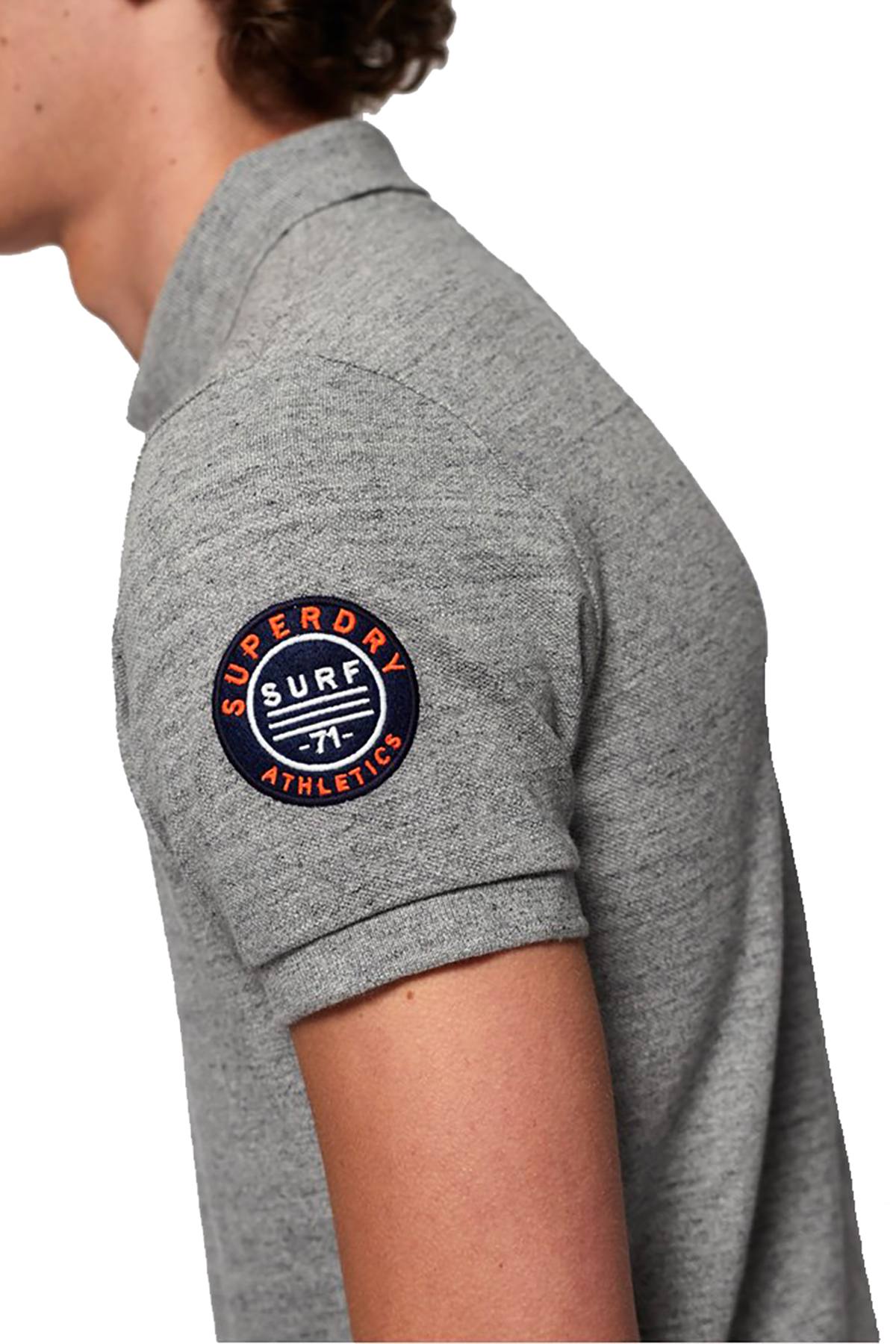 SuperDry Harbour-Grey-Grindle Classic Superstate Polo Shirt