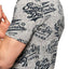 SuperDry Harbour-Grey-Grindle Triple Logo Long-Line T-Shirt