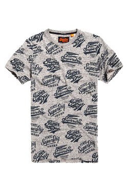 SuperDry Harbour-Grey-Grindle Triple Logo Long-Line T-Shirt thumbnail 2