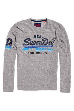 SuperDry Harbour-Grey Vintage Logo Cali Horizon L/S T-Shirt thumbnail 2