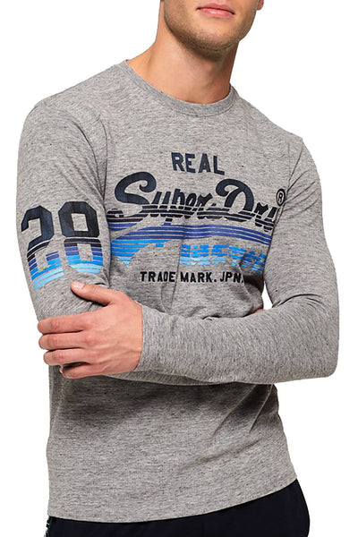 SuperDry Harbour-Grey Vintage Logo Cali Horizon L/S T-Shirt