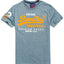 SuperDry Haze-Blue Grindle Premium Goods Duo T-Shirt