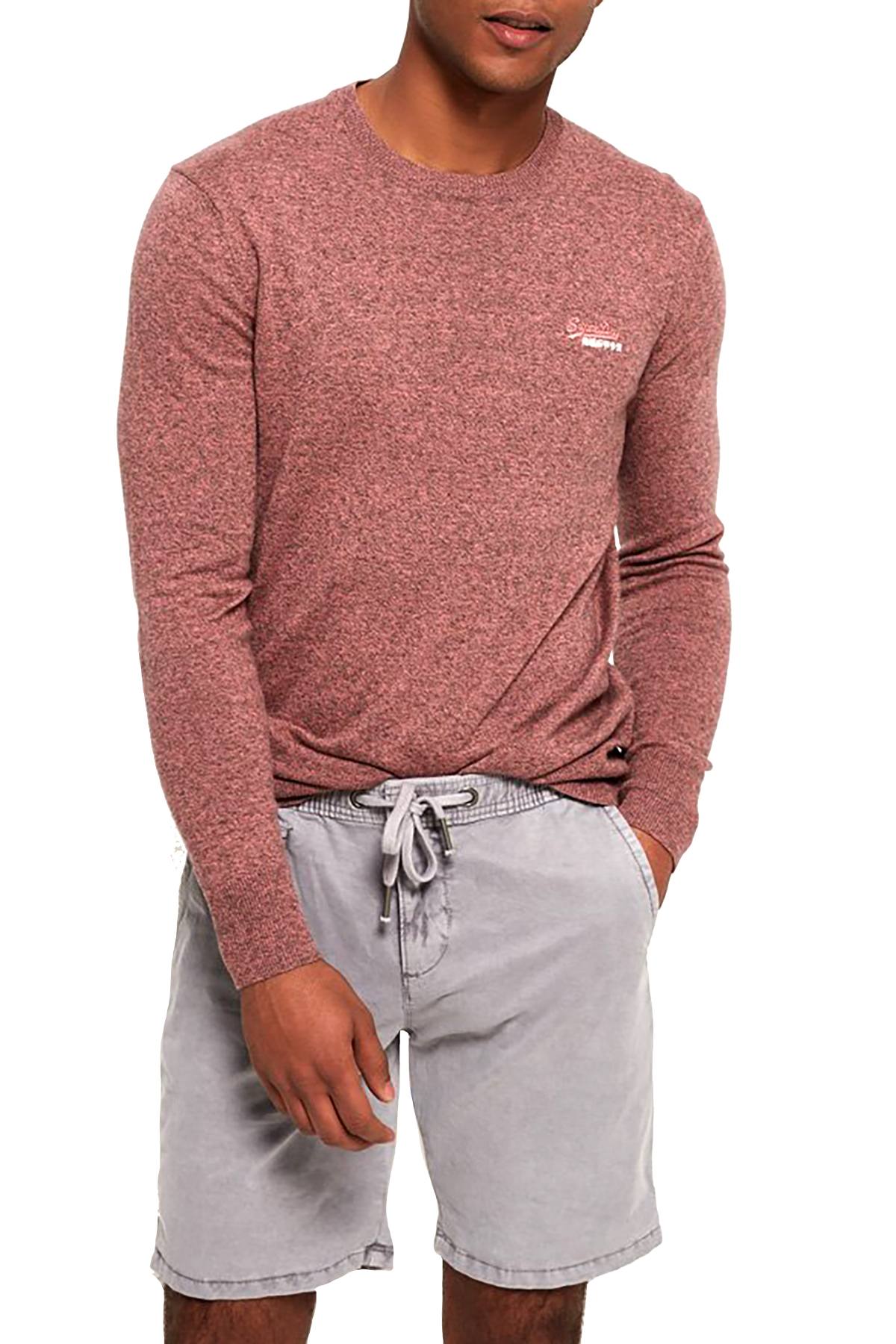 SuperDry Haze-Pink-Grit Orange Label Crew-Neck Sweater