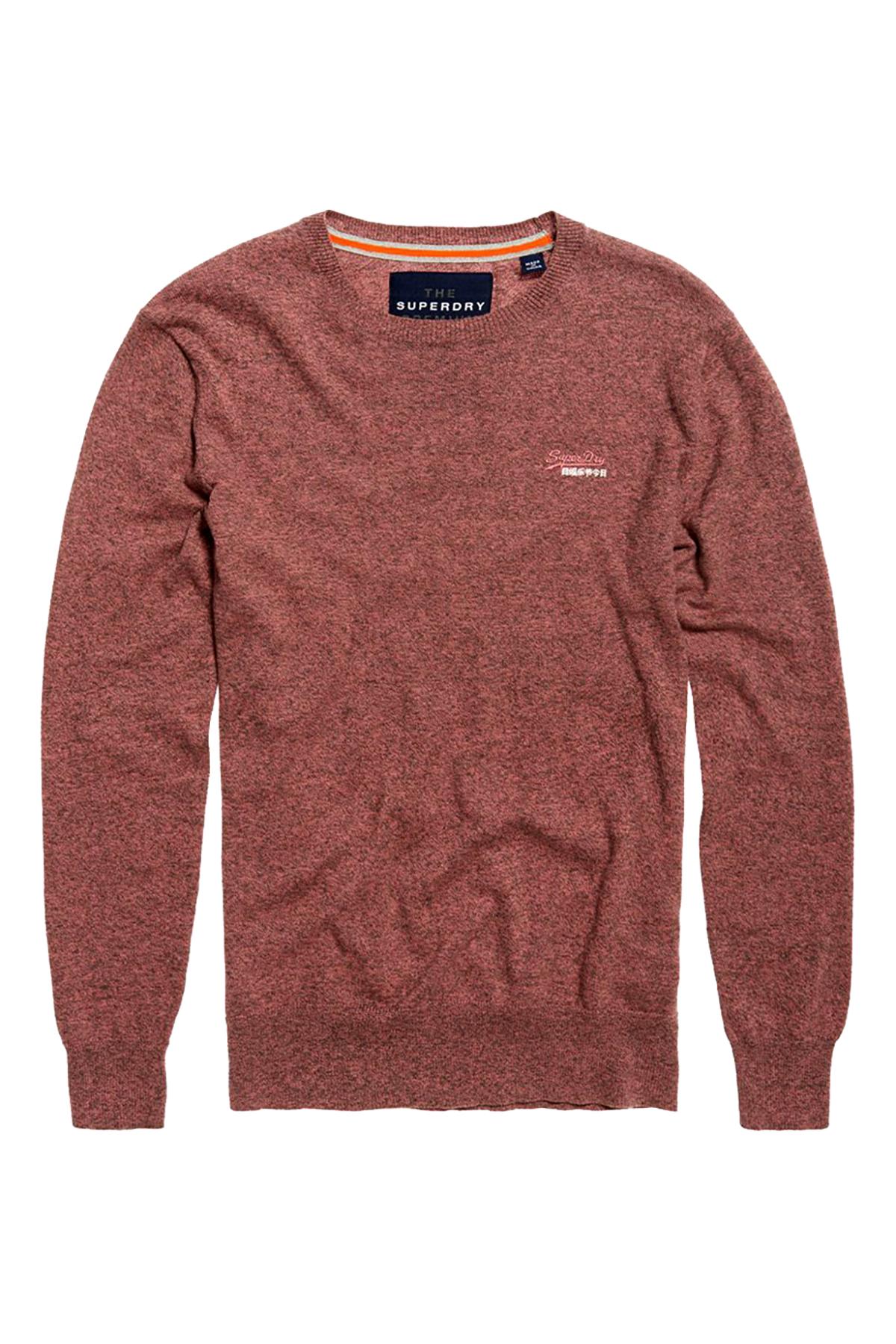 SuperDry Haze-Pink-Grit Orange Label Crew-Neck Sweater
