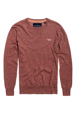 SuperDry Haze-Pink-Grit Orange Label Crew-Neck Sweater thumbnail 2