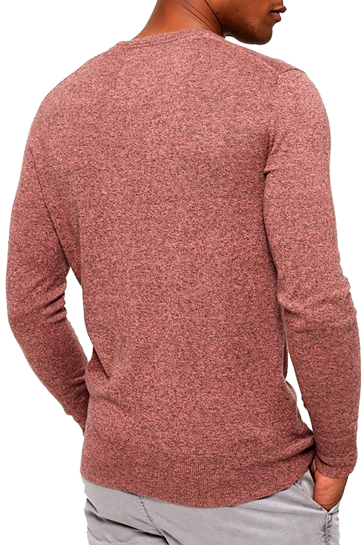 SuperDry Haze-Pink-Grit Orange Label Crew-Neck Sweater