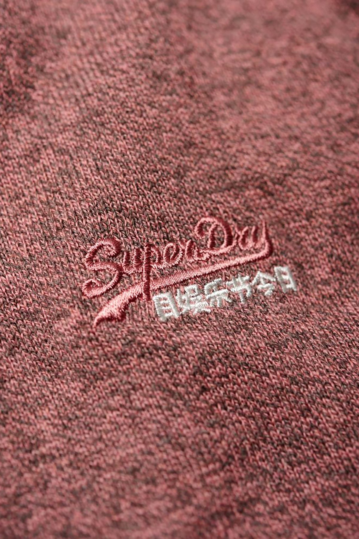 SuperDry Haze-Pink-Grit Orange Label Crew-Neck Sweater