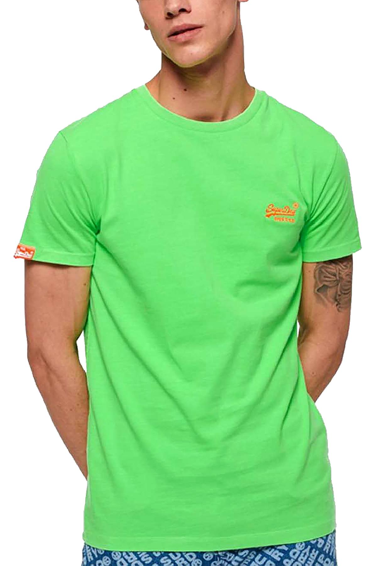 SuperDry Ice-Green Orange-Label Neon Tee