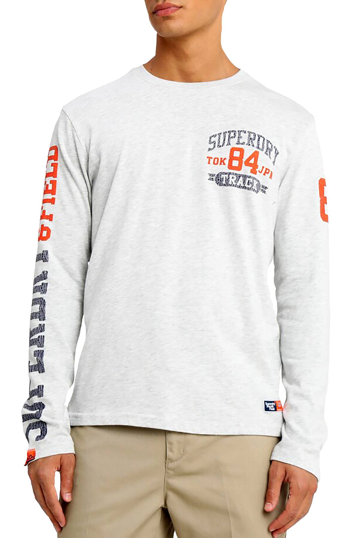 SuperDry Ice Yarn-Dye Track/Field Long-Sleeve T-Shirt