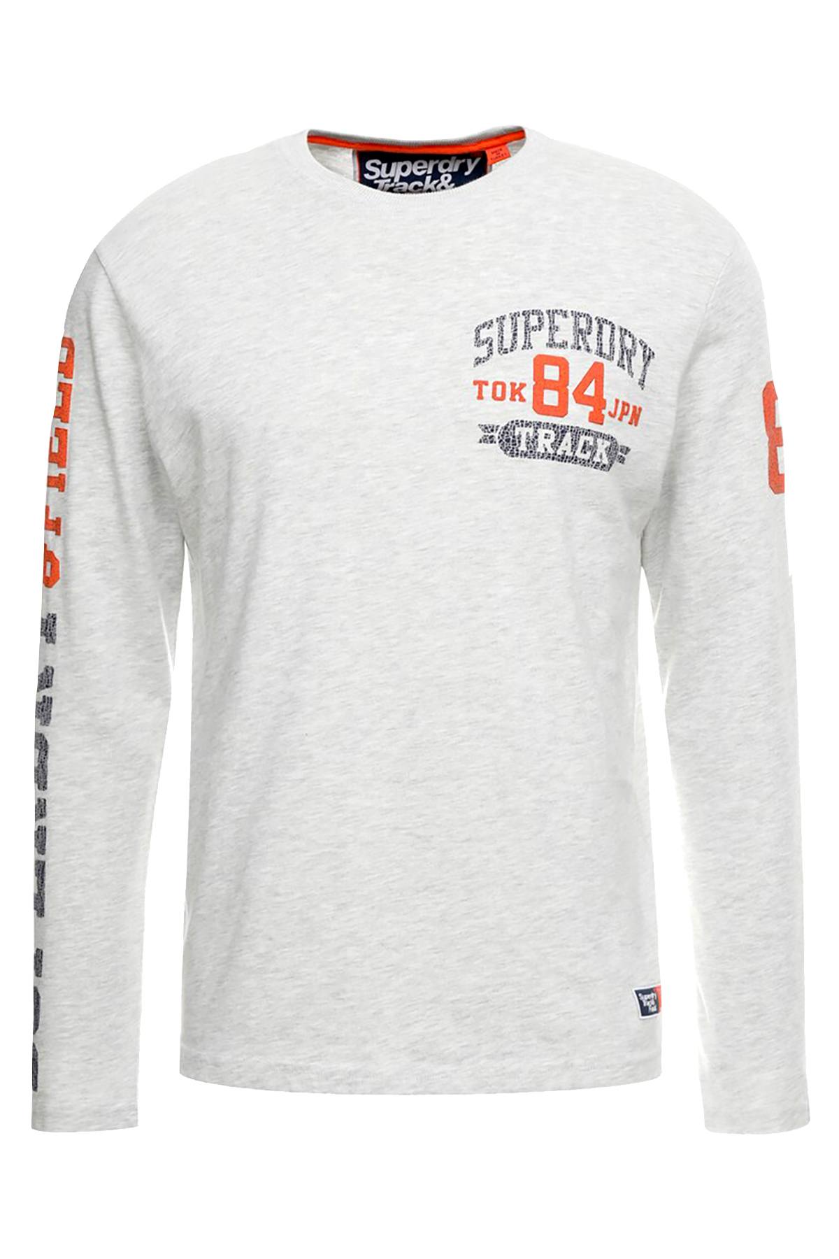 SuperDry Ice Yarn-Dye Track/Field Long-Sleeve T-Shirt