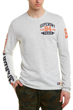 SuperDry Ice Yarn-Dye Track/Field Long-Sleeve T-Shirt thumbnail 1