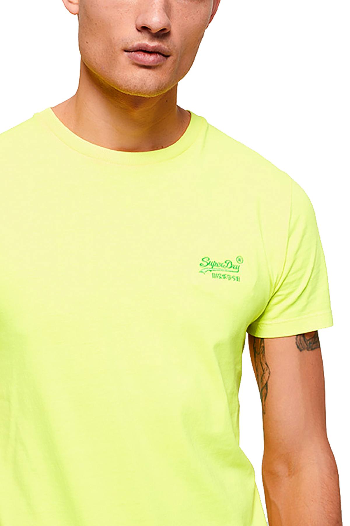 SuperDry Ice-Yellow Orange-Label Neon Tee