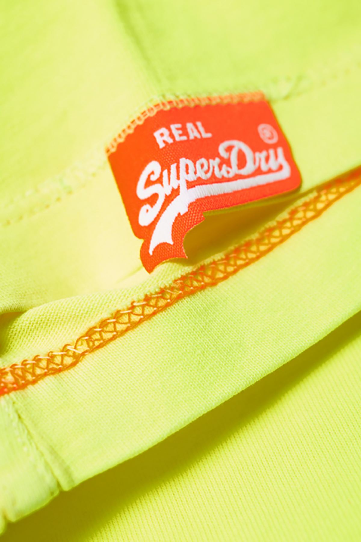 SuperDry Ice-Yellow Orange-Label Neon Tee