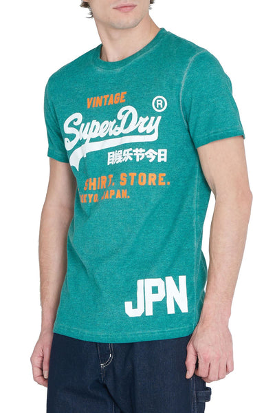 SuperDry Jade Shirt-Shop Duo Overdyed Logo Tee