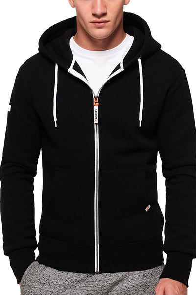 SuperDry Jet-Black LA Athletic Zip Hoodie