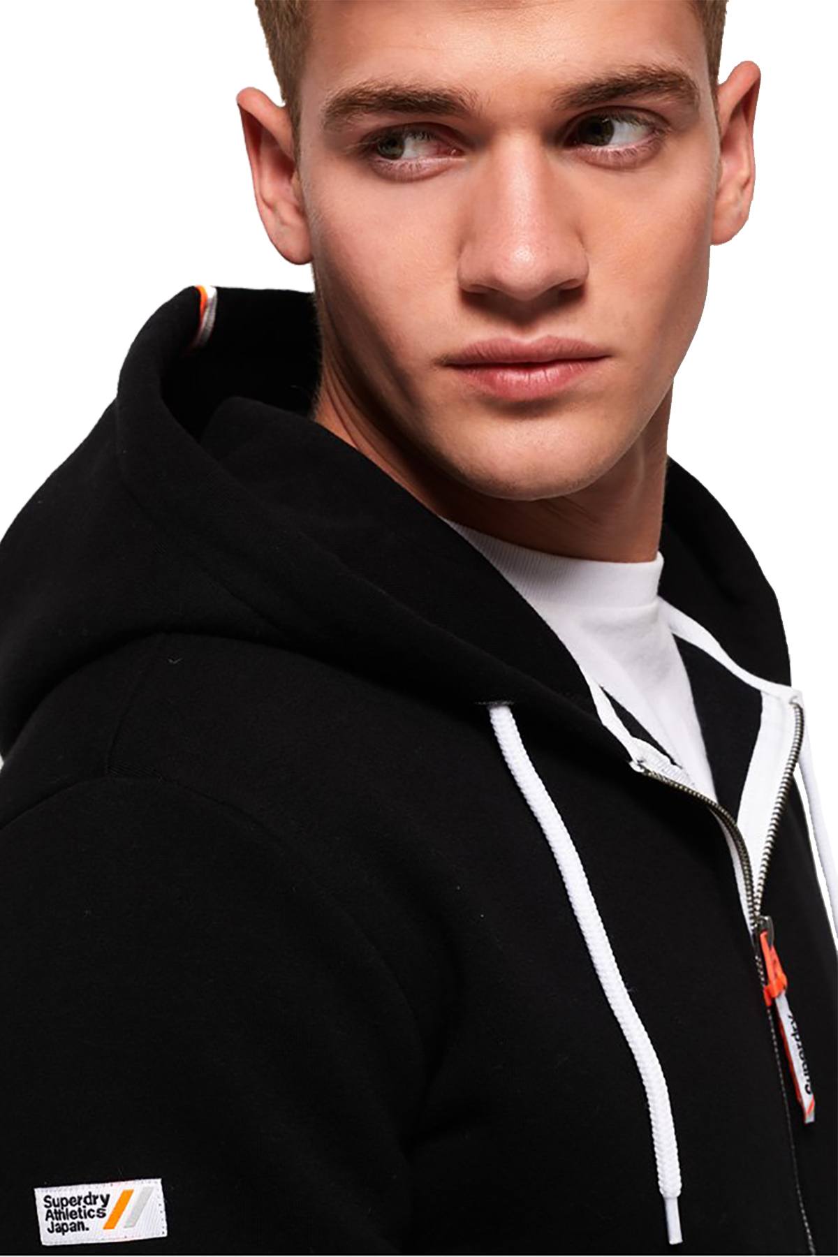 SuperDry Jet-Black LA Athletic Zip Hoodie