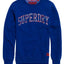 SuperDry Lay-Up Blue Varsity Embossed Crew-Neck Sweatshirt