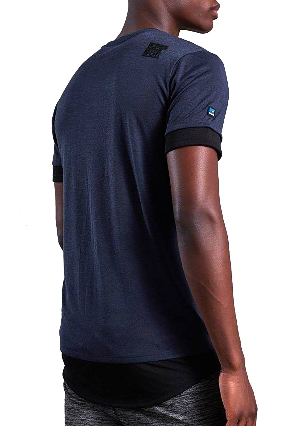 SuperDry Midnight Navy Twist Gym Tech Longline Tee