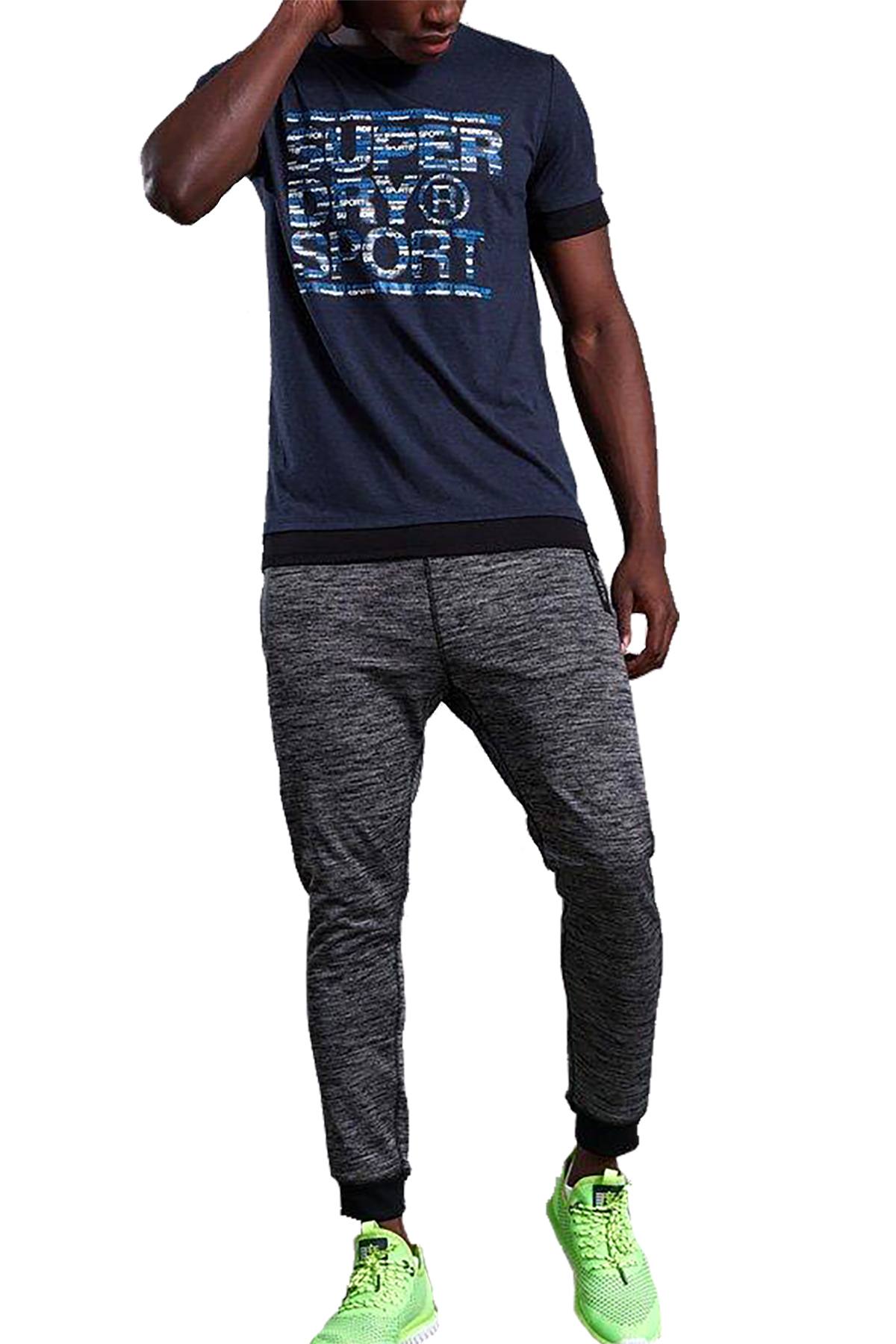 SuperDry Midnight Navy Twist Gym Tech Longline Tee