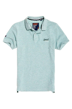 SuperDry Mint-Green-Grindle Classic Pique Polo Shirt thumbnail 2