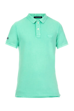 SuperDry Mint-Green Vintage Destroyed Pique Polo Shirt thumbnail 2