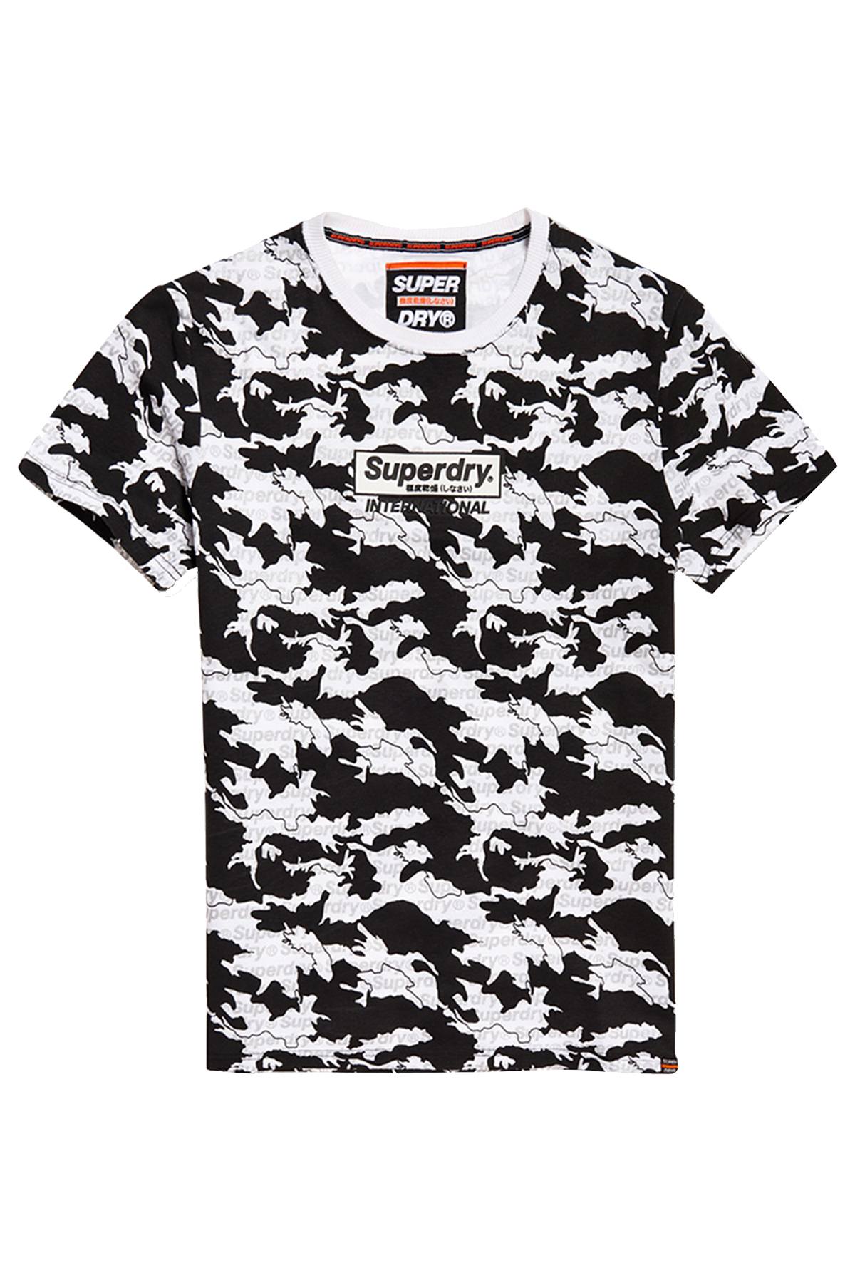 SuperDry Optic-White International Monochrome Logo Tee