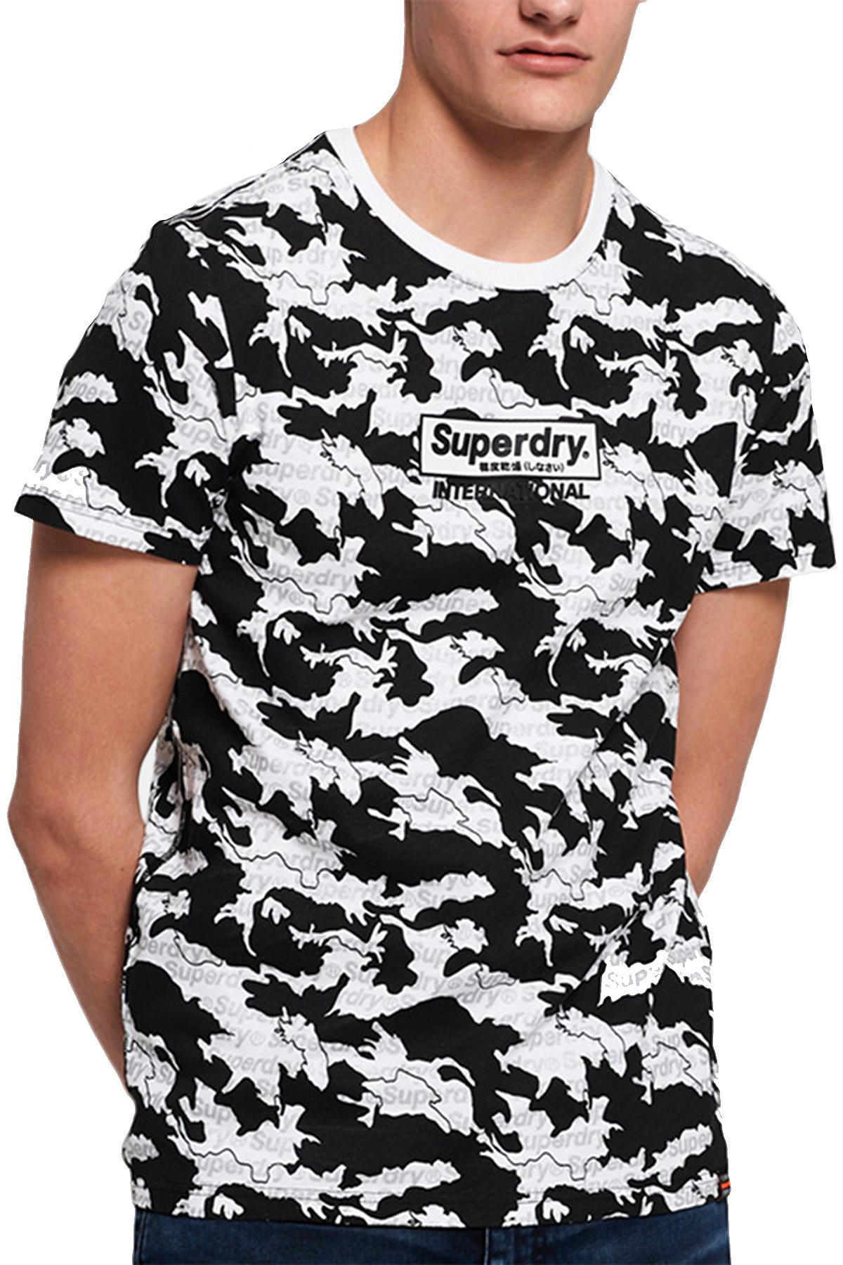 SuperDry Optic-White International Monochrome Logo Tee