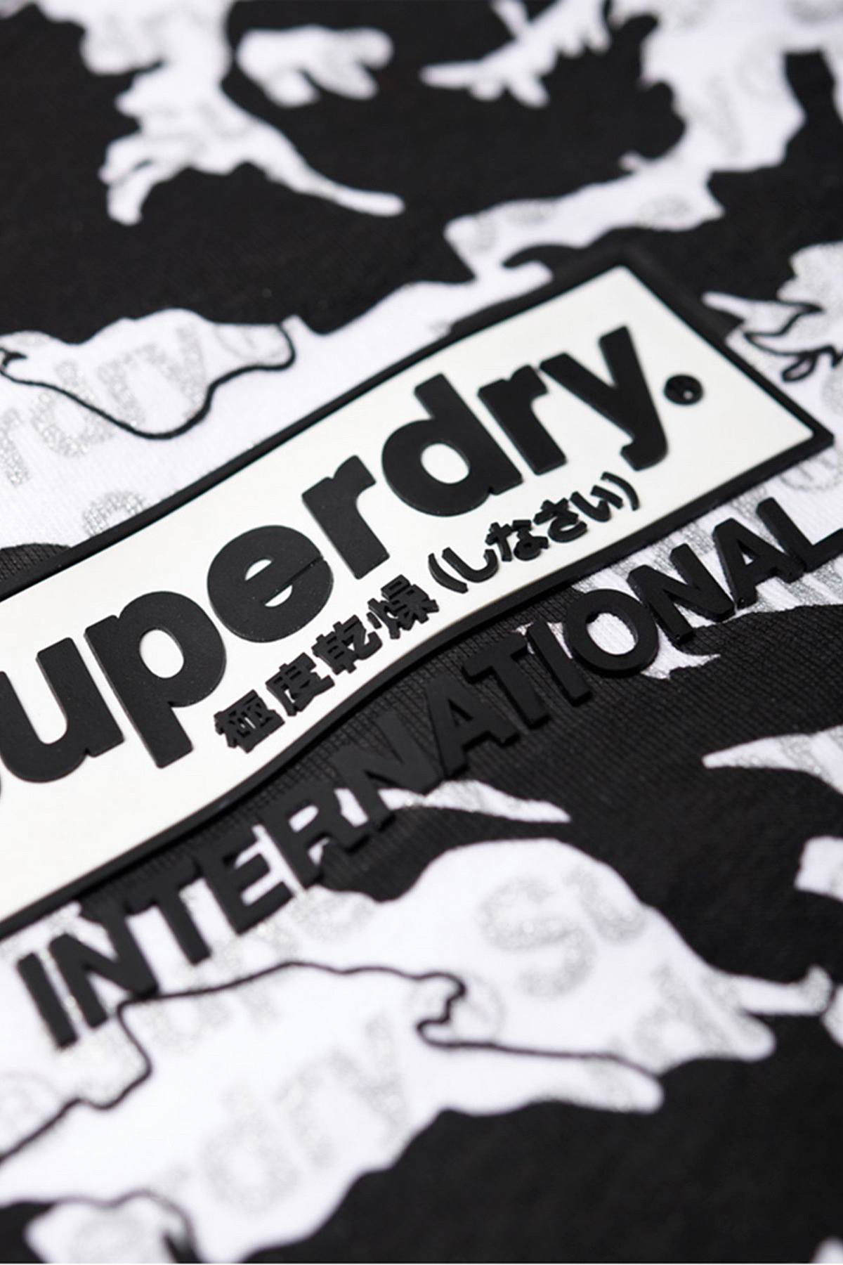 SuperDry Optic-White International Monochrome Logo Tee