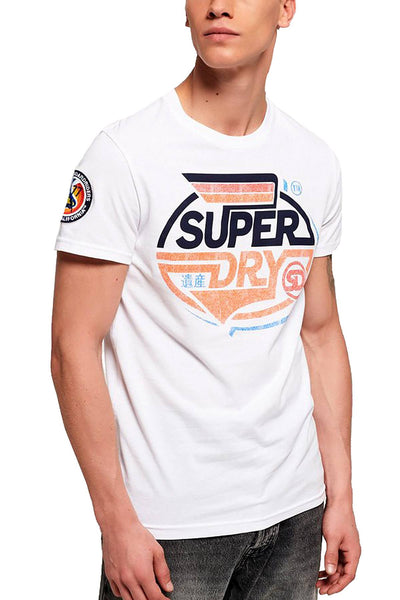 SuperDry Optic-White Malibu Racer Tee