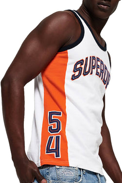 SuperDry Optic-White Retro-Stripe Vest Tank thumbnail 1
