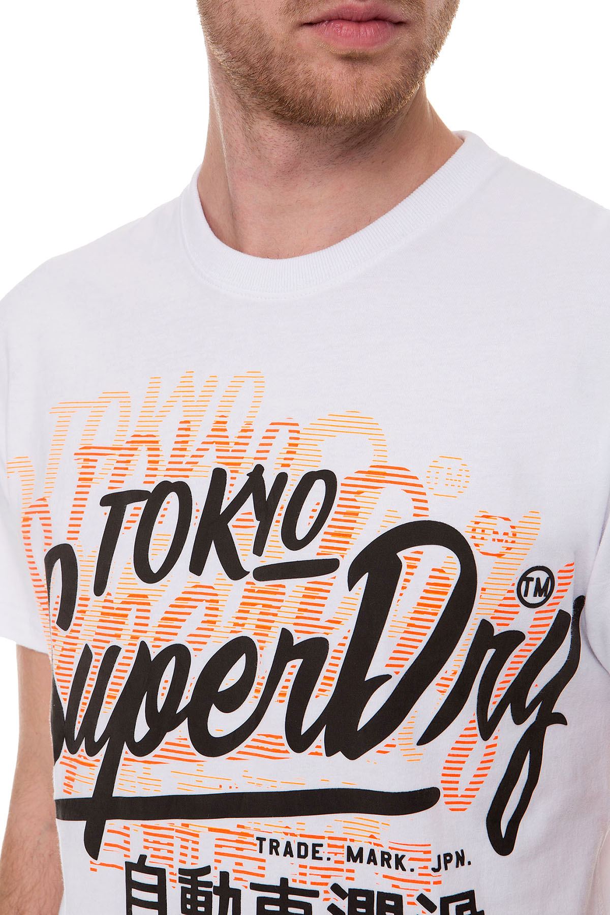 SuperDry Optic-White Ticket-Type Oversized Fit Tee