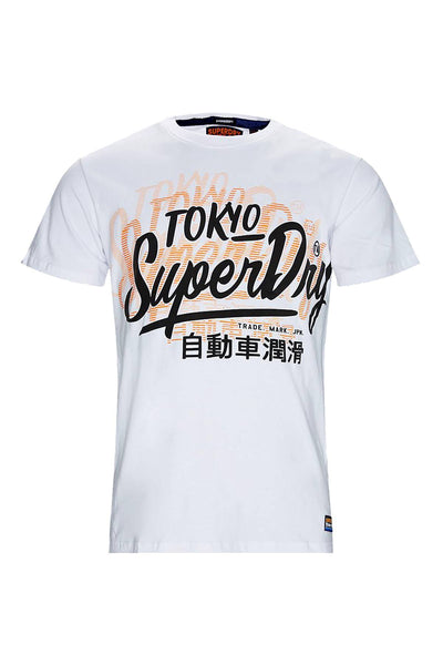 SuperDry Optic-White Ticket-Type Oversized Fit Tee