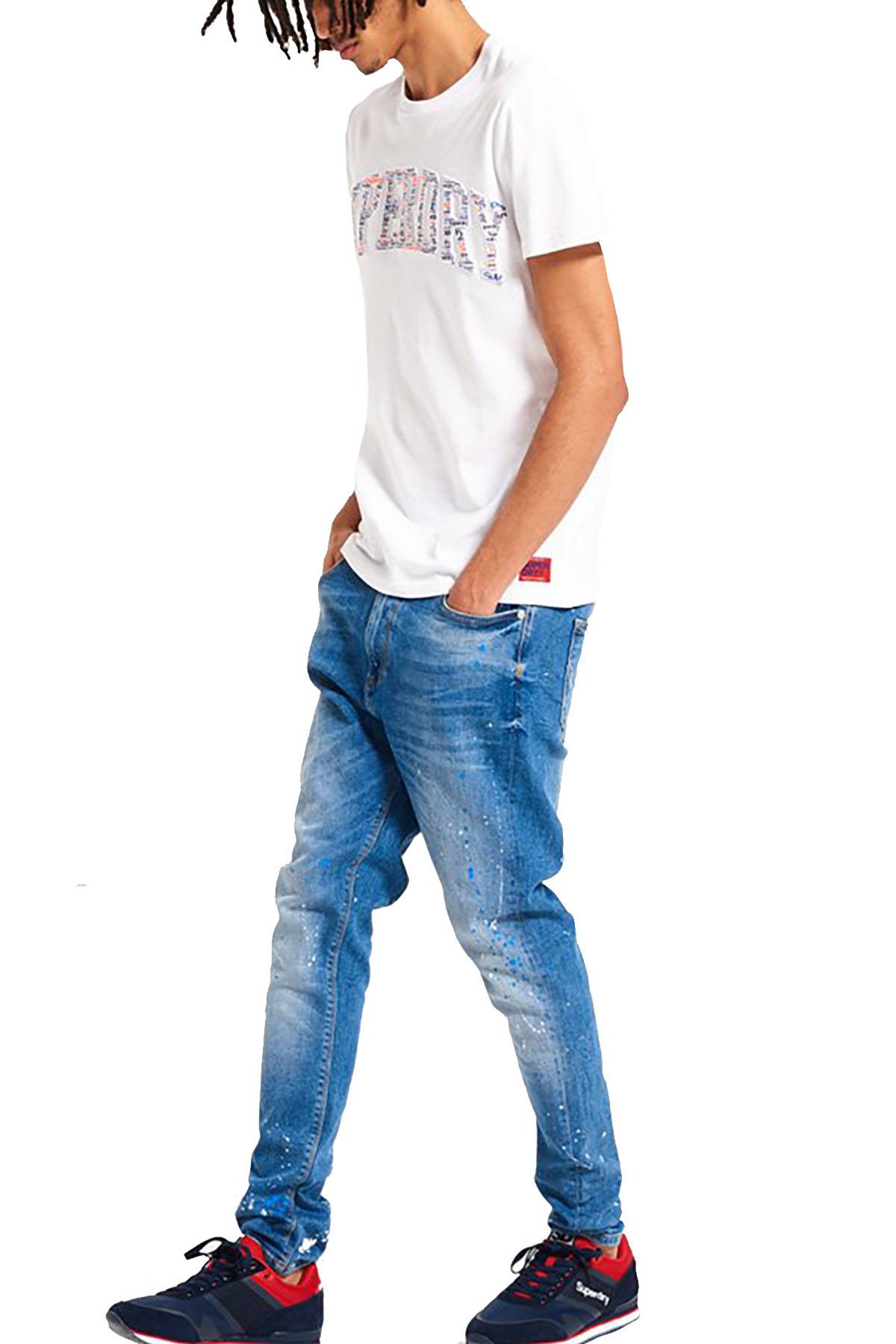 SuperDry Optic-White Varsity AOP Embossed T-Shirt