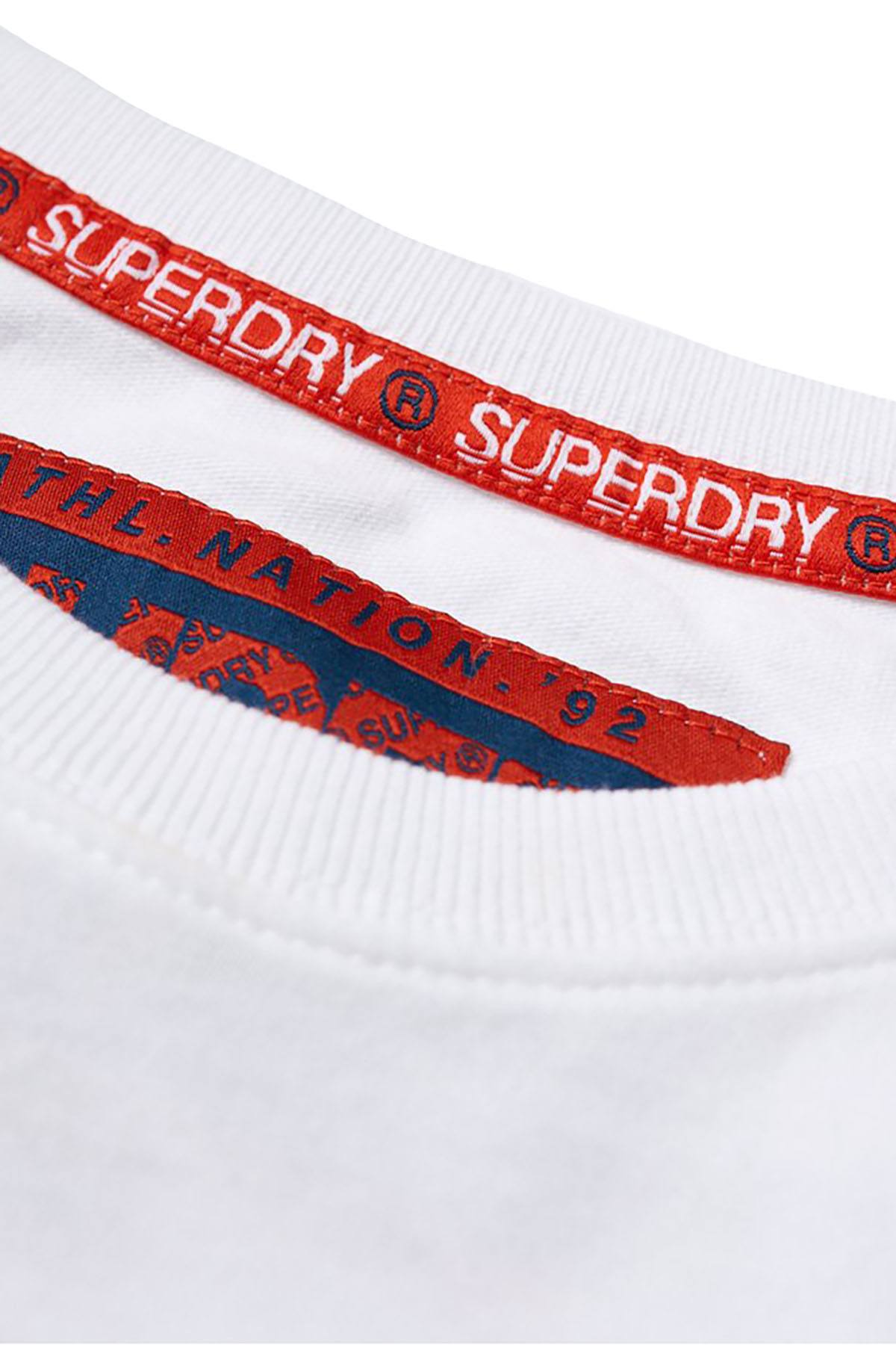 SuperDry Optic-White Varsity AOP Embossed T-Shirt