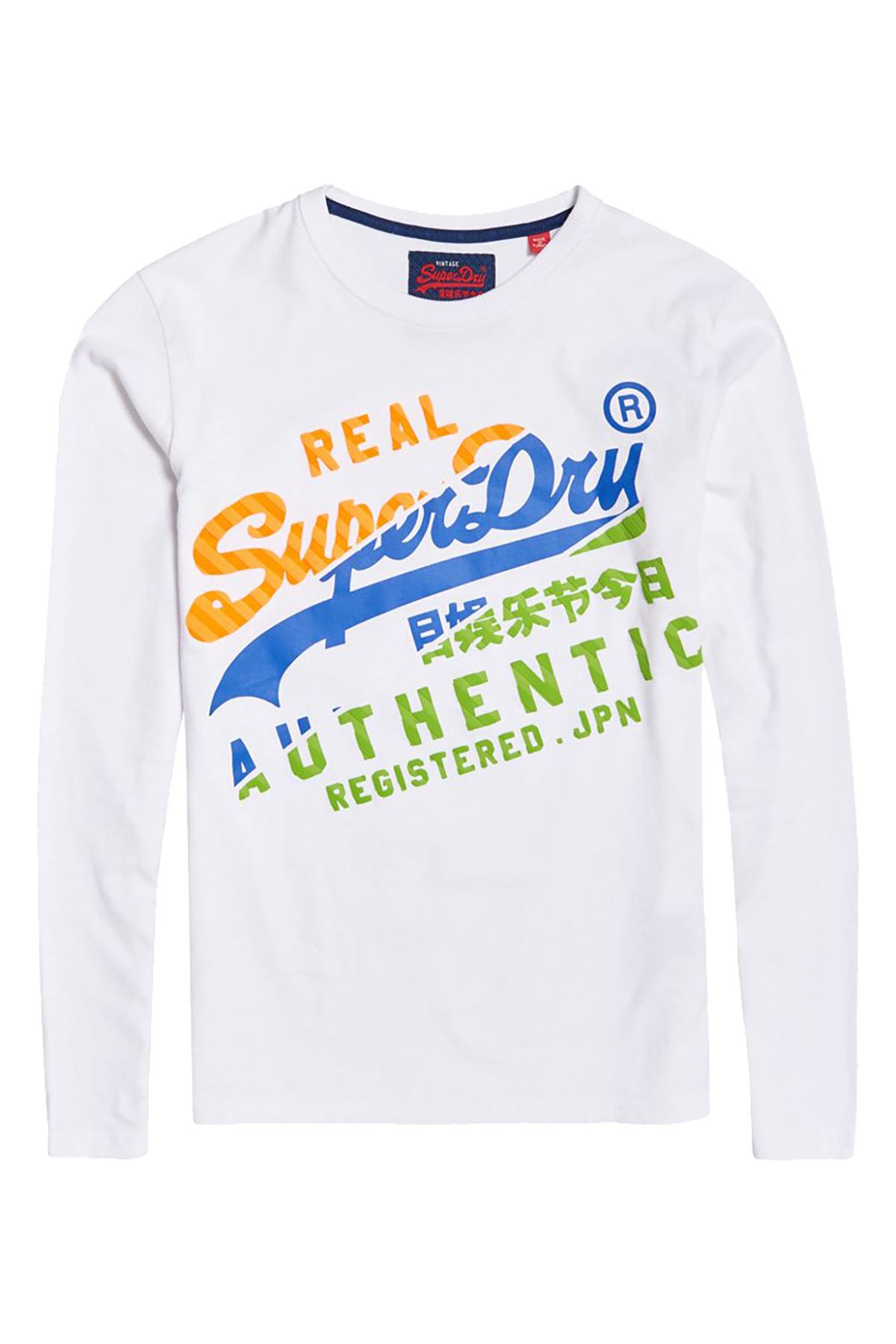SuperDry Optic-White Vintage Authentic XL Long-Sleeve T-Shirt