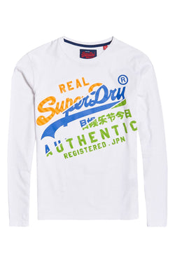 SuperDry Optic-White Vintage Authentic XL Long-Sleeve T-Shirt thumbnail 2