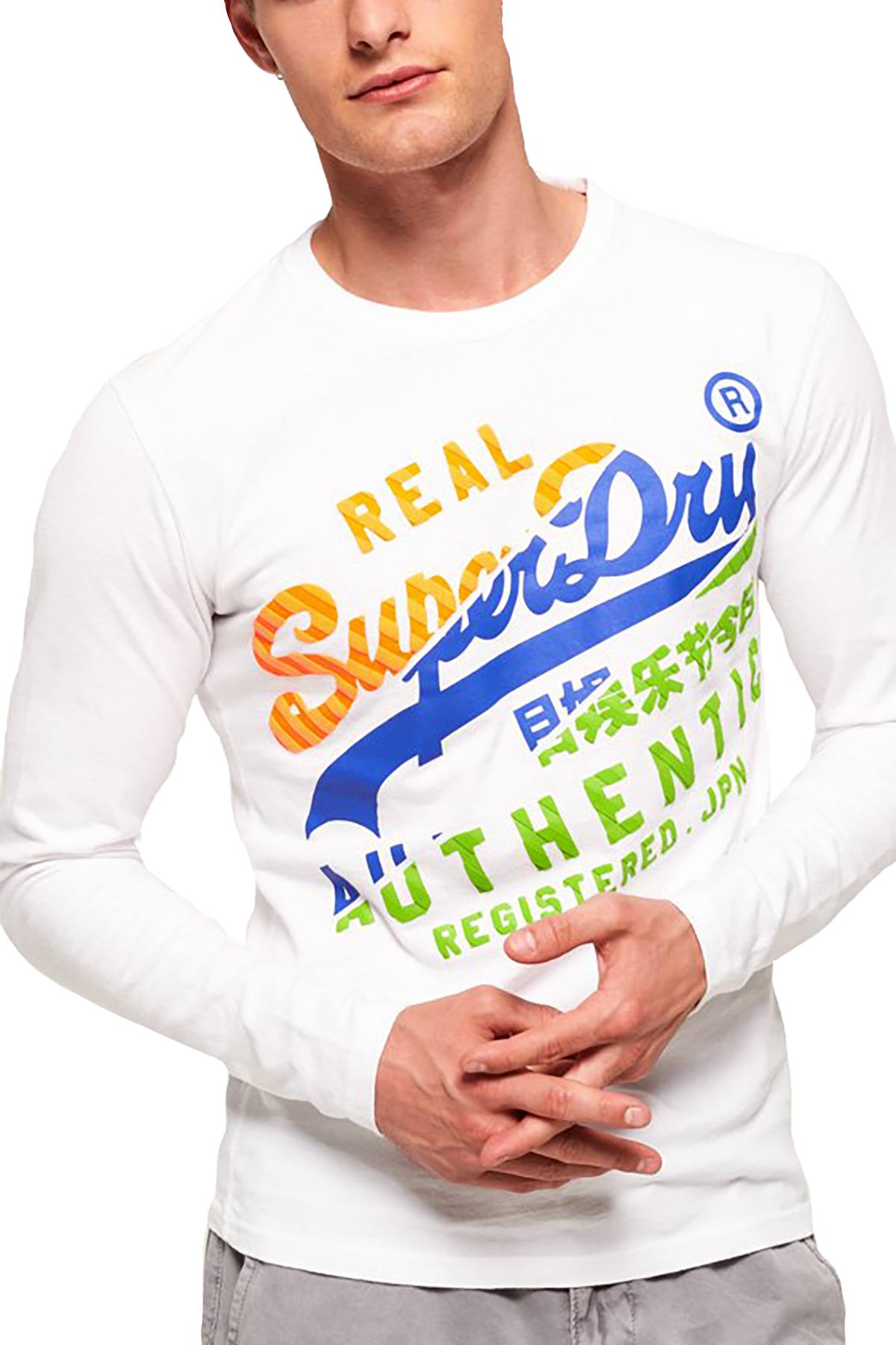 SuperDry Optic-White Vintage Authentic XL Long-Sleeve T-Shirt