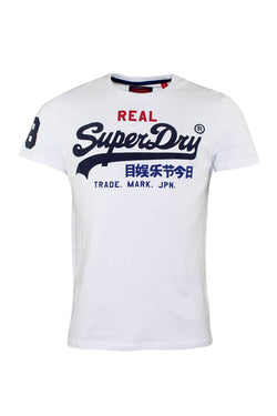 SuperDry Optic-White Vintage Logo Tri Tee thumbnail 3