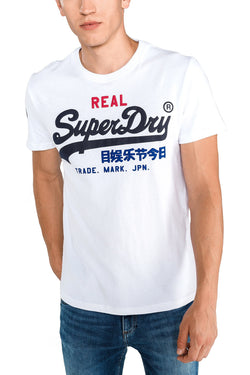 SuperDry Optic-White Vintage Logo Tri Tee thumbnail 1