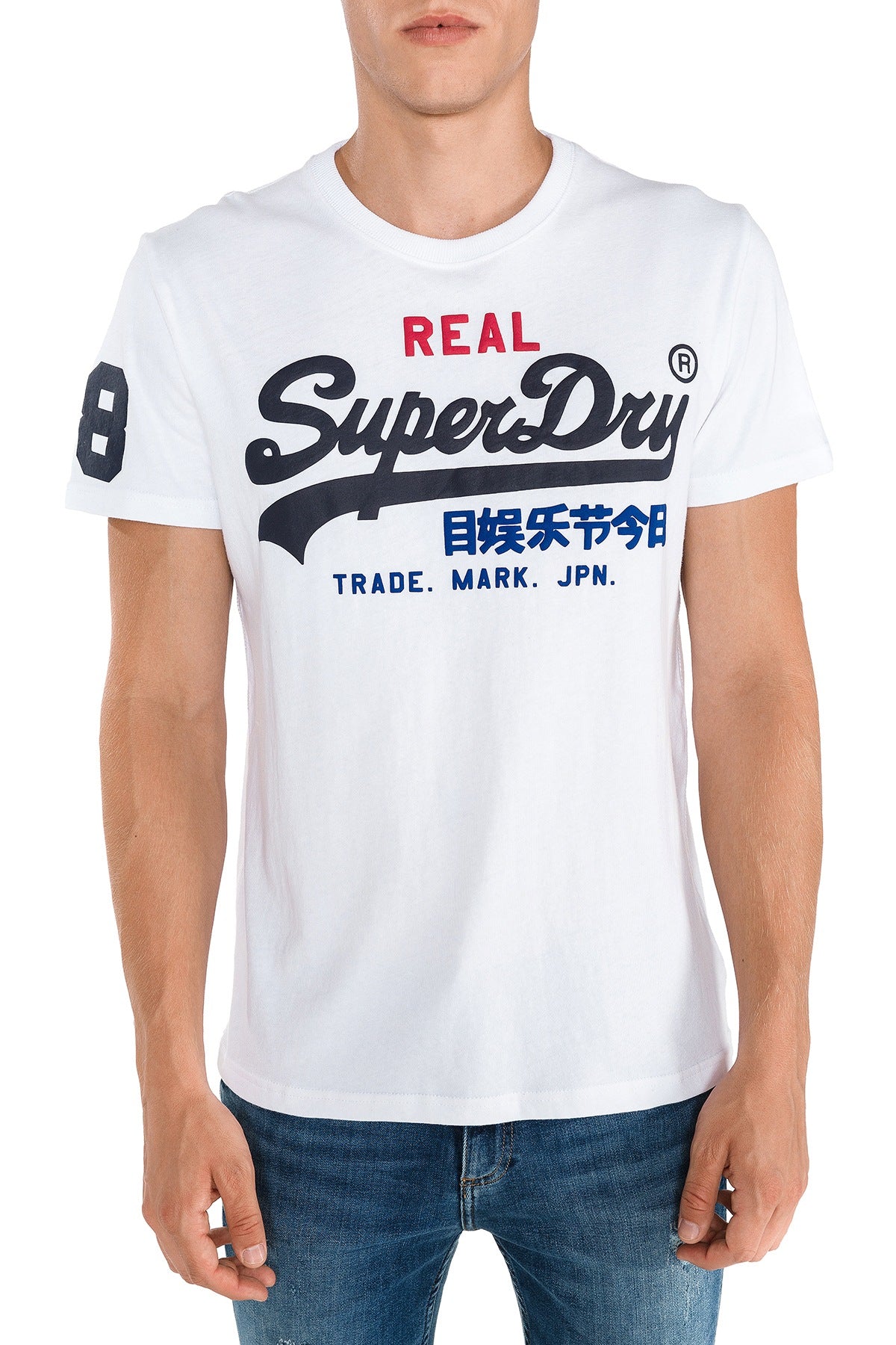 SuperDry Optic-White Vintage Logo Tri Tee