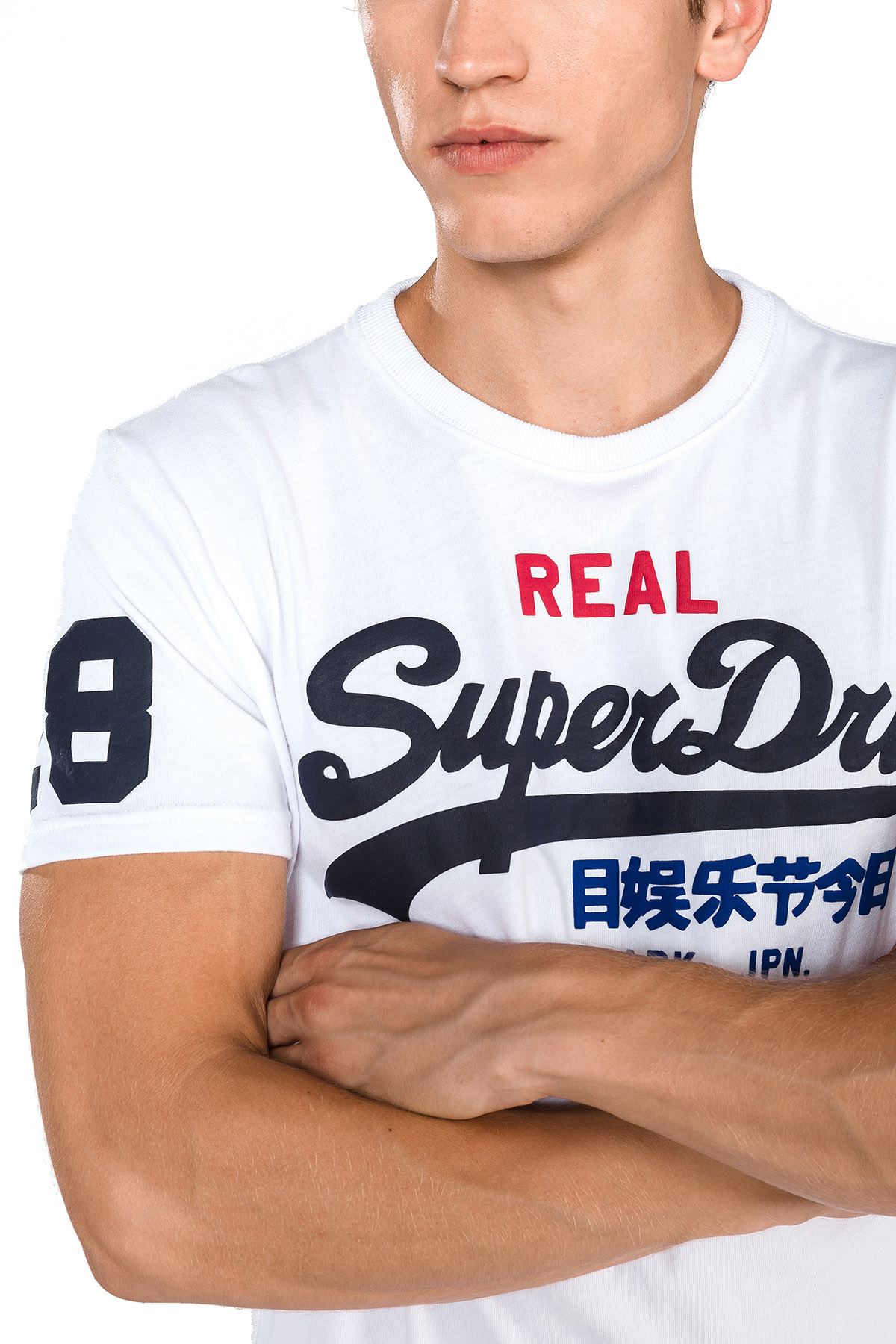 SuperDry Optic-White Vintage Logo Tri Tee