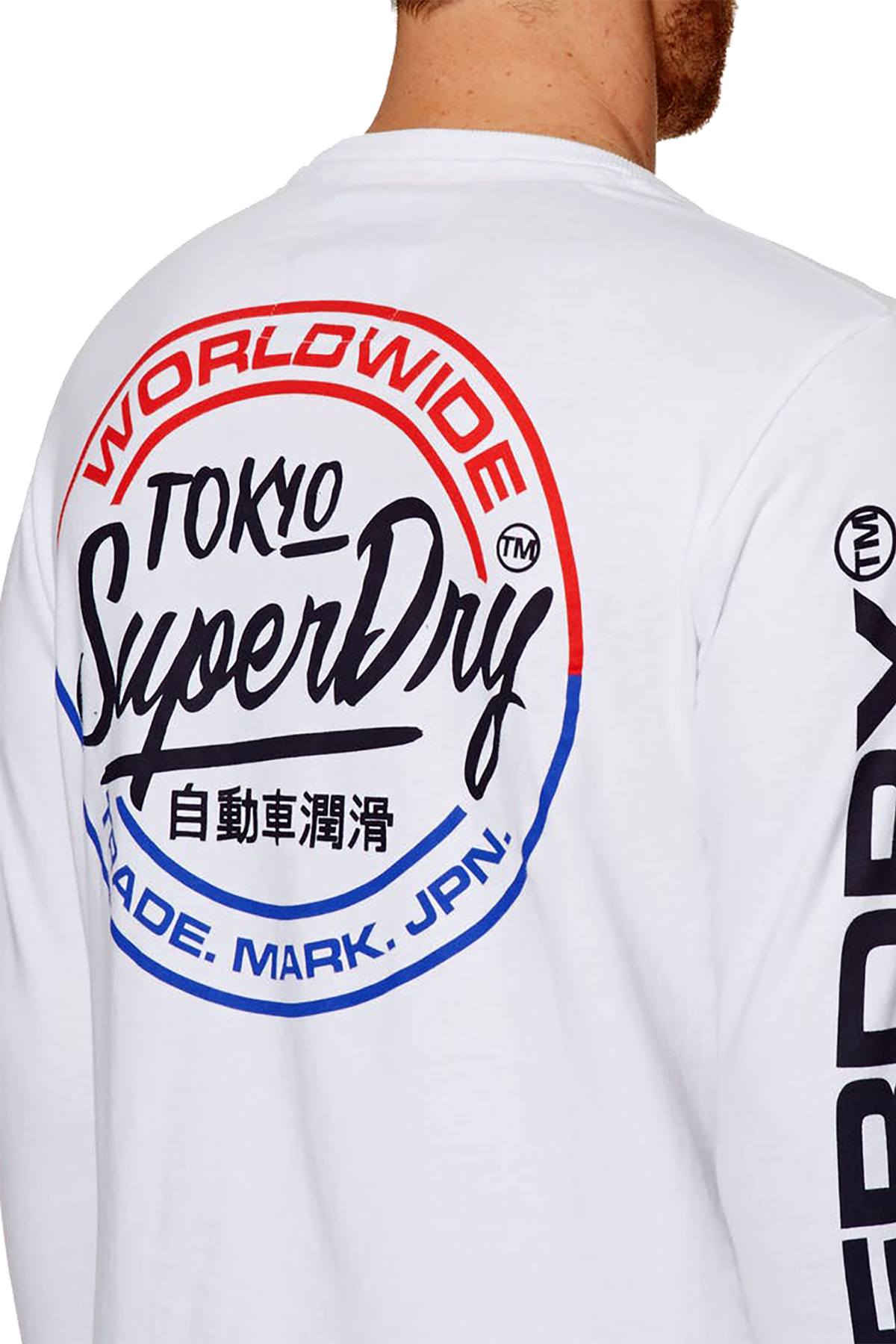 SuperDry Optic-White World-Wide Ticket Type L/S T-Shirt