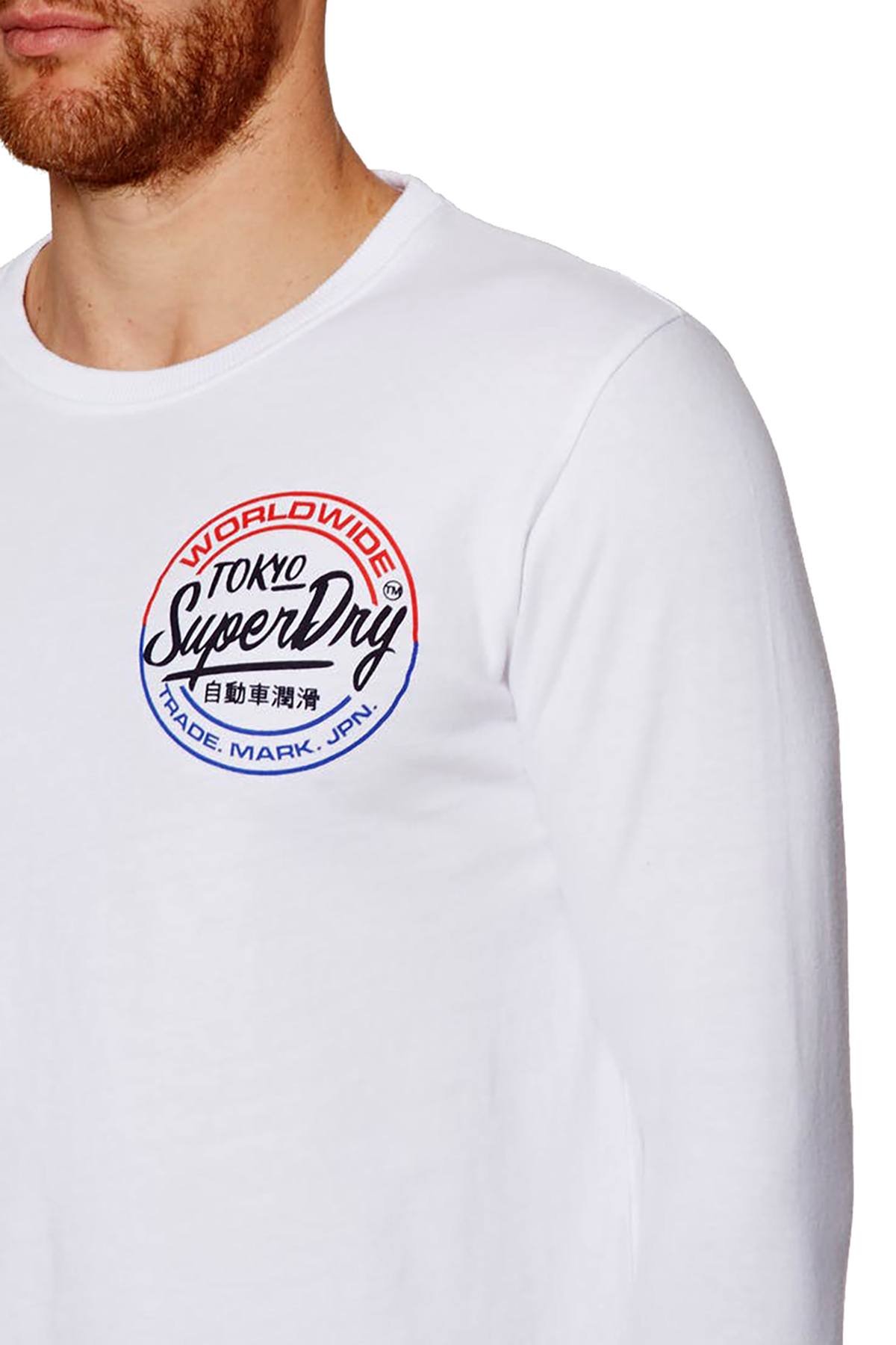 SuperDry Optic-White World-Wide Ticket Type L/S T-Shirt