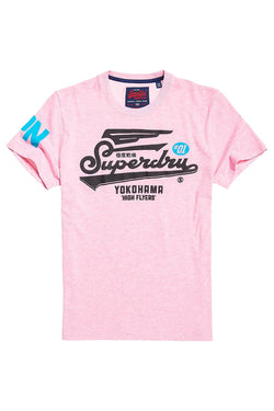 SuperDry Pastel Pink-Marl High-Flyers Tee thumbnail 3