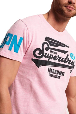 SuperDry Pastel Pink-Marl High-Flyers Tee thumbnail 2