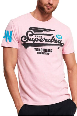 SuperDry Pastel Pink-Marl High-Flyers Tee thumbnail 1