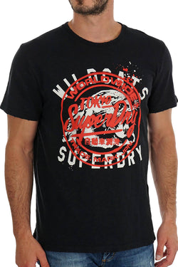SuperDry Penny Royal Black Stencil T-Shirt thumbnail 1