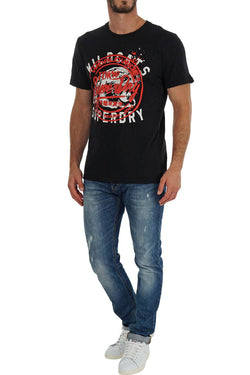 SuperDry Penny Royal Black Stencil T-Shirt thumbnail 2