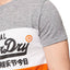 SuperDry Plate-Grey/White/Orange Vintage Logo Panel T-Shirt