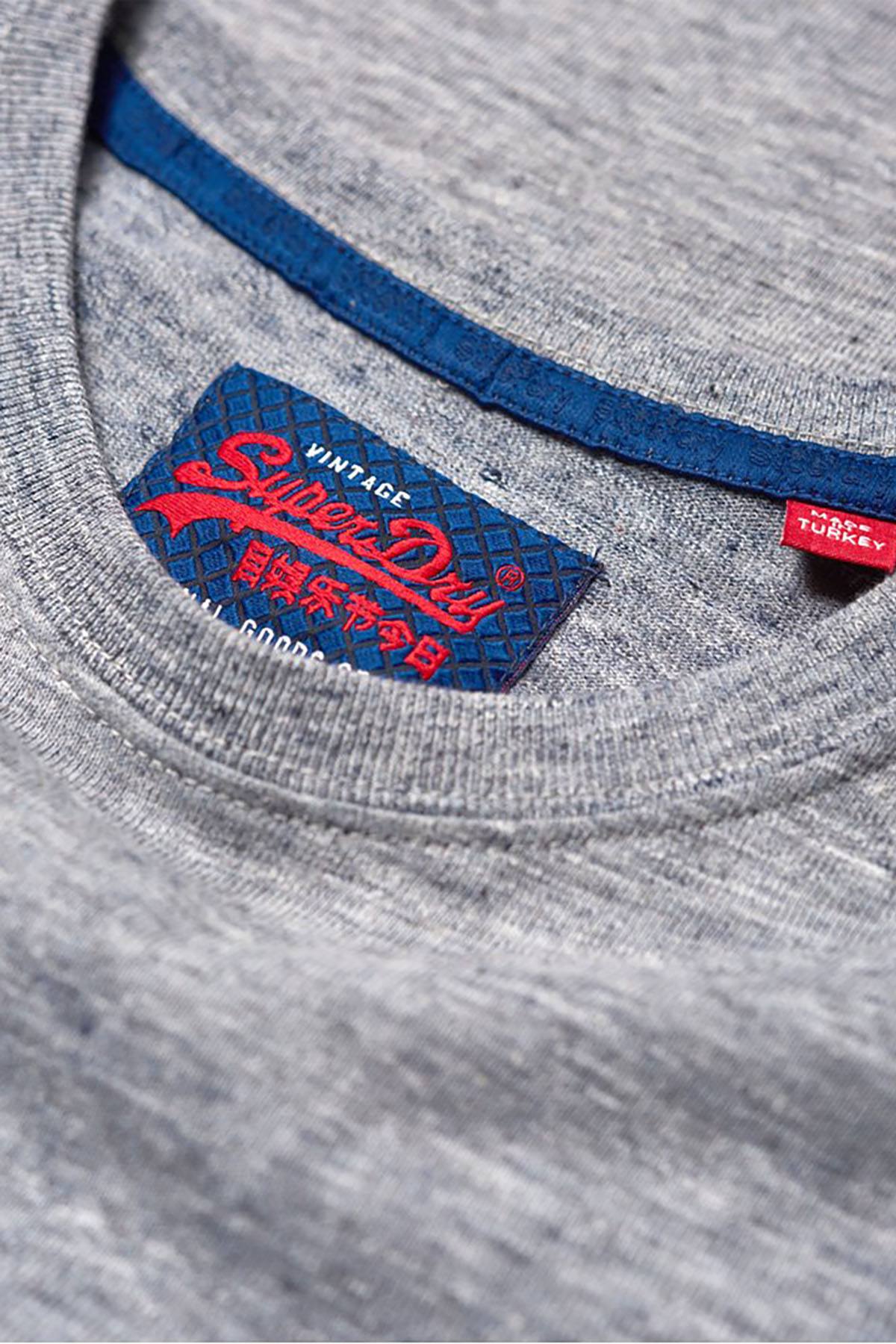 SuperDry Plate-Grey/White/Orange Vintage Logo Panel T-Shirt